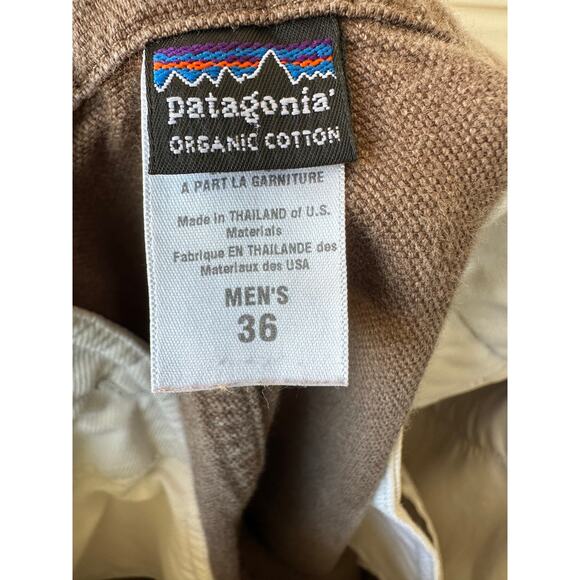Patagonia Men’s 36 Organic Cotton Chinos Brown Straight Leg Casual Work Pants - Picture 6 of 8